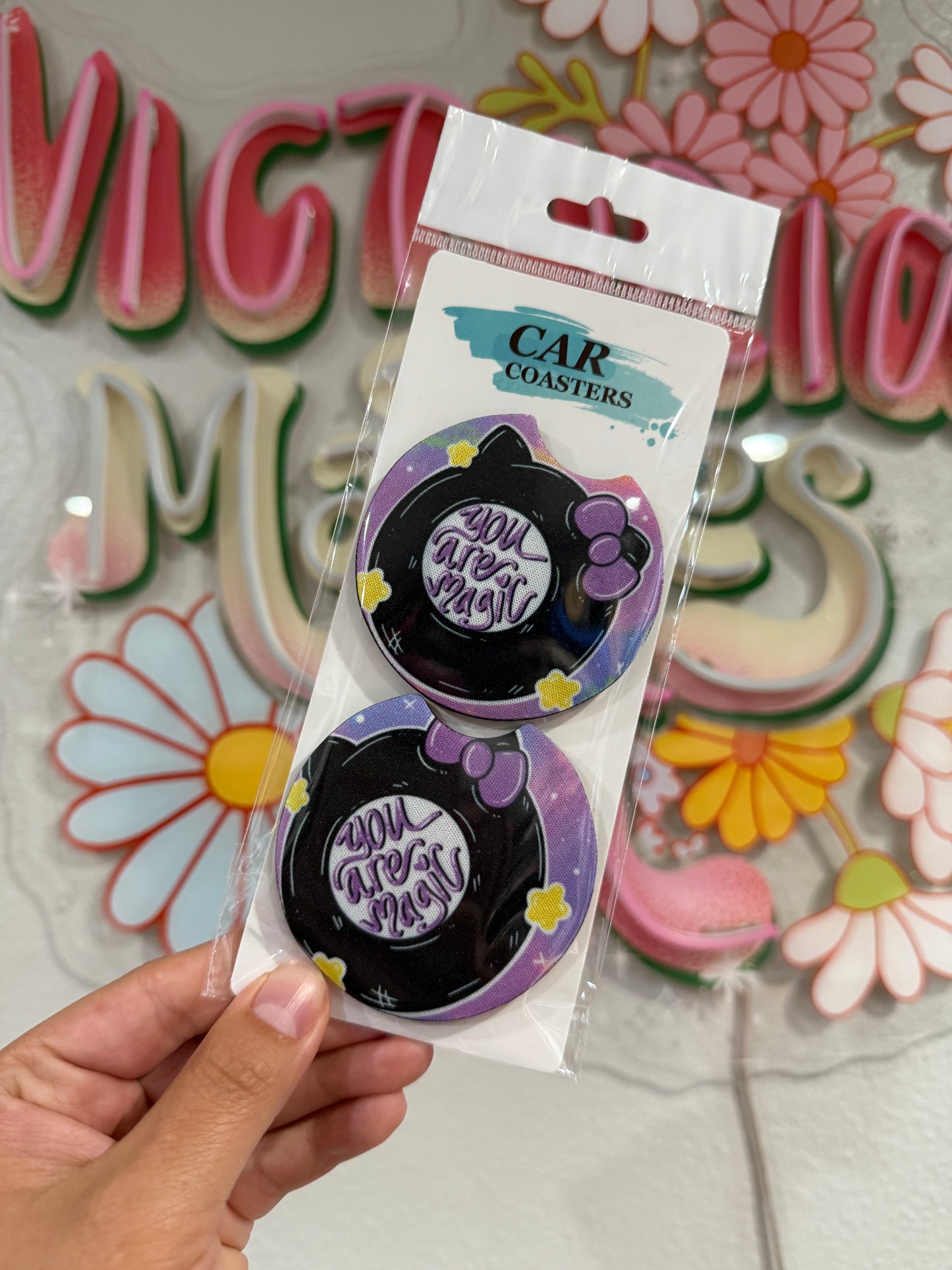 Neoprene car coasters