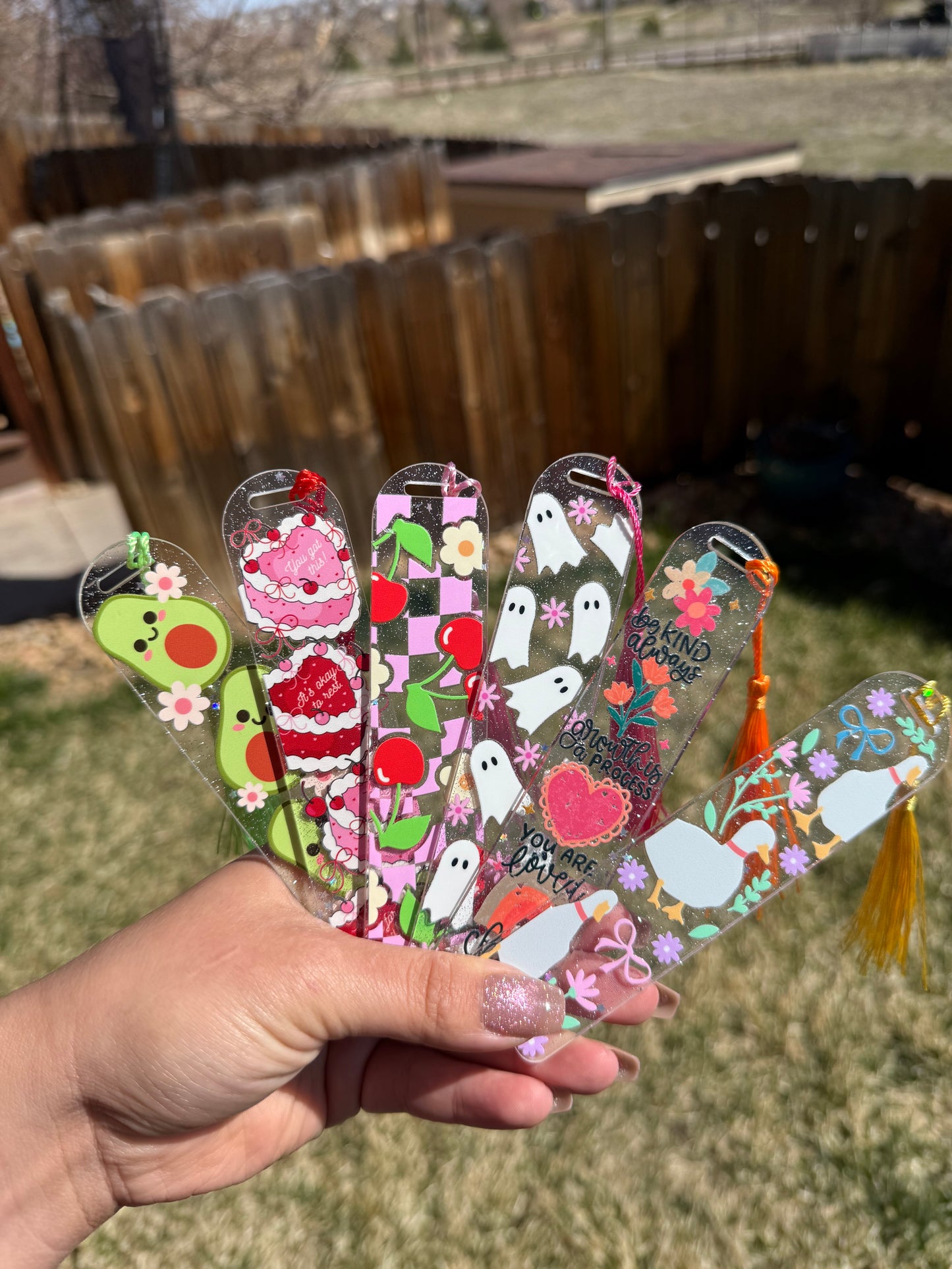 Glitter bookmarks