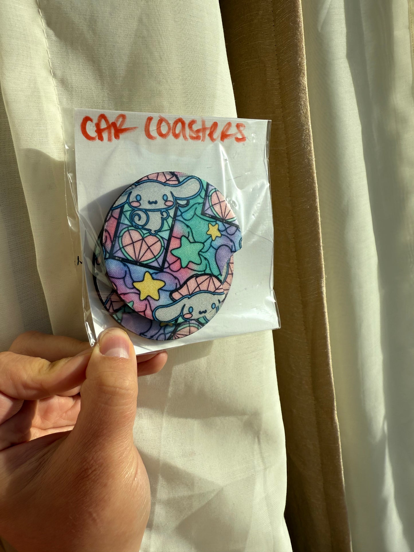 Stained bunny coasters