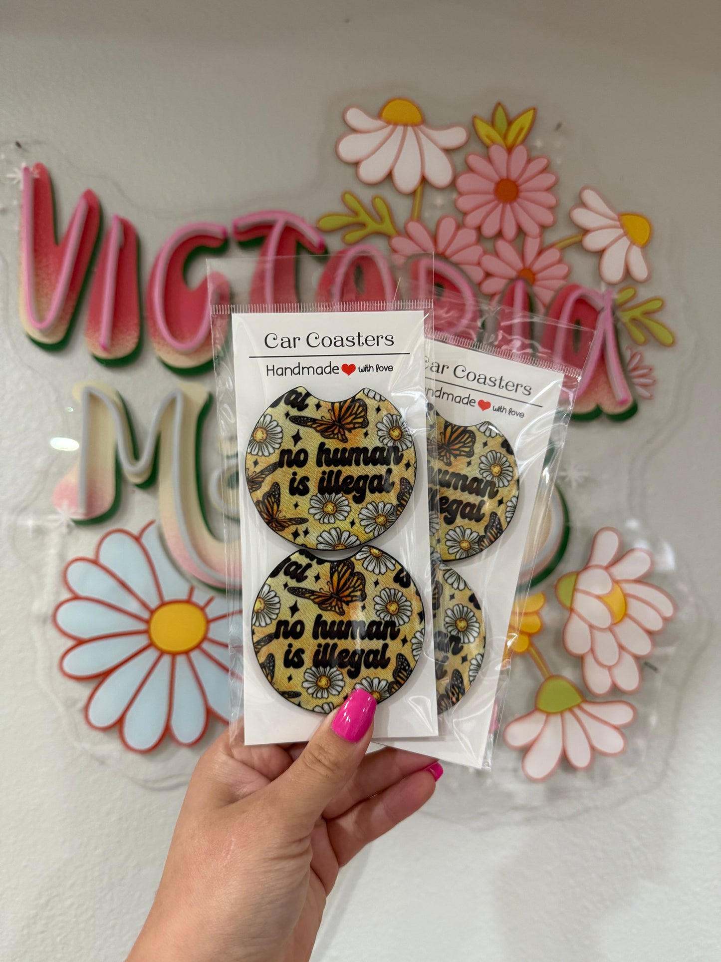 No human is illegal coasters