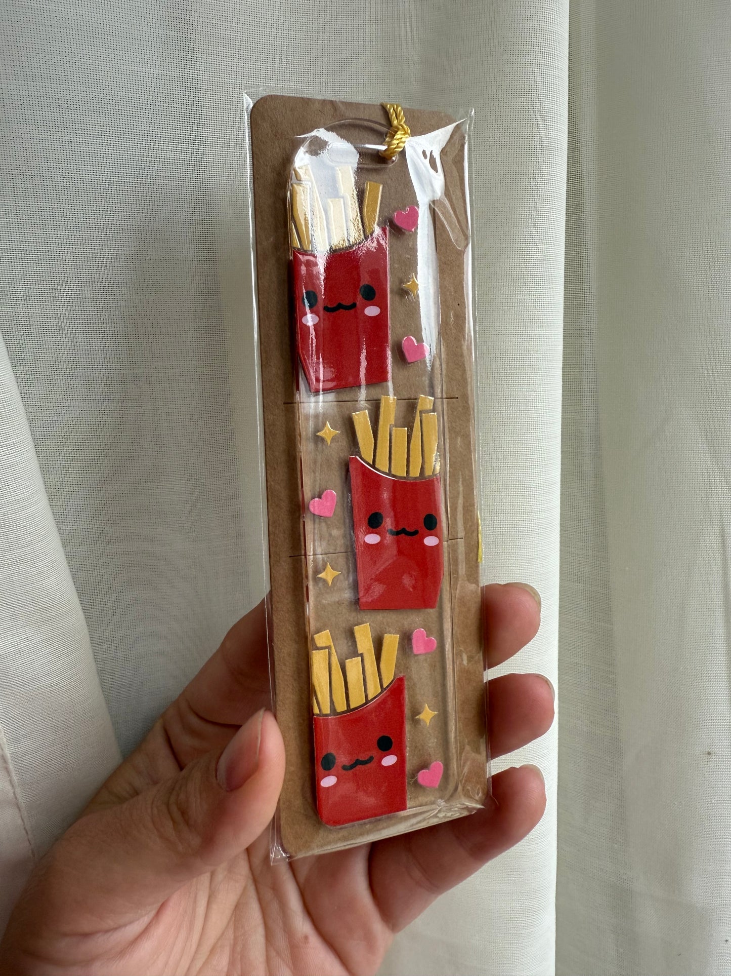 French fries acrylic bookmark