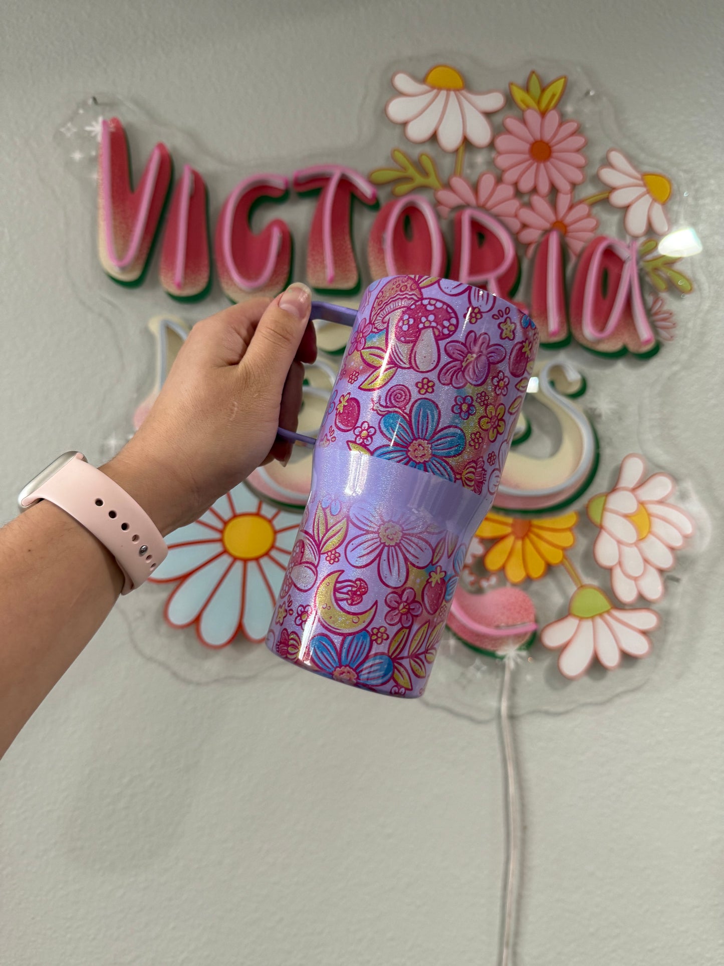 Purple mushy tumbler