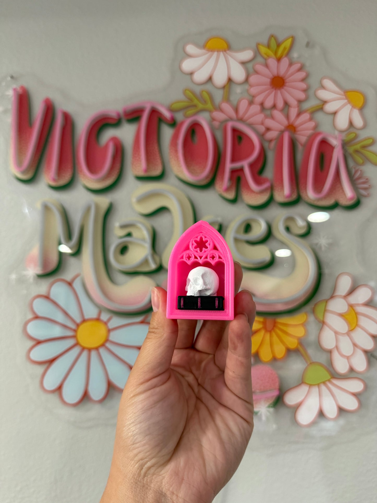 Hot pink keychain
