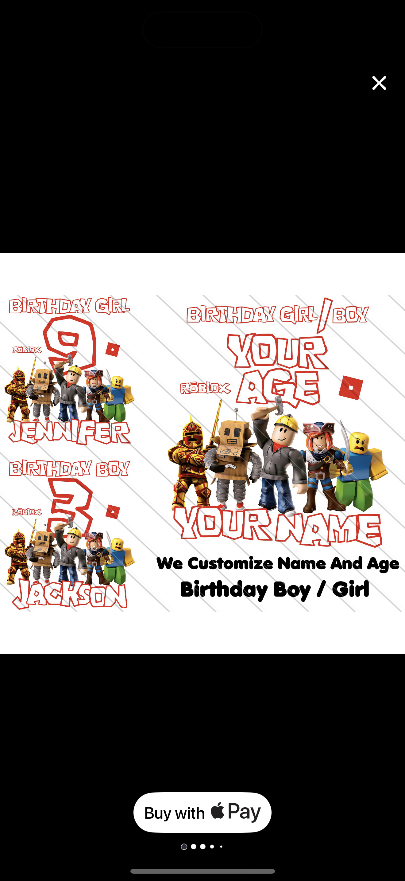 Roblox Color azul marino y es talla 5t