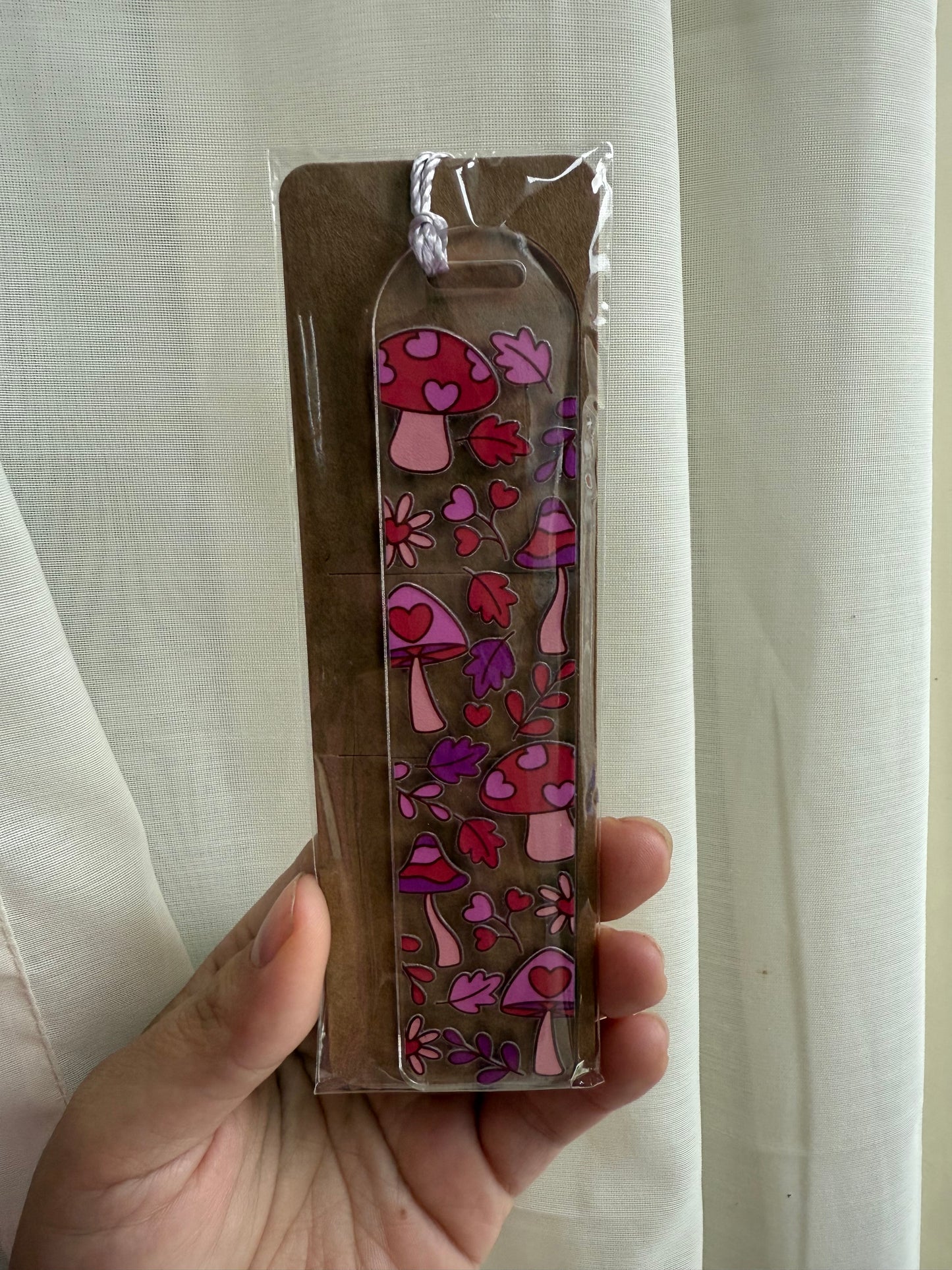 Warm mushies acrylic bookmark