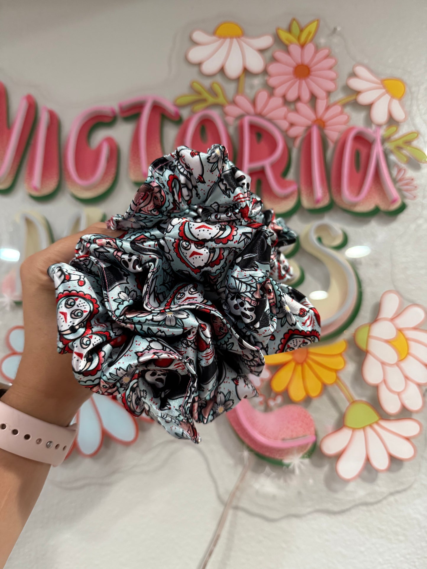 Kewpie satin scrunchie