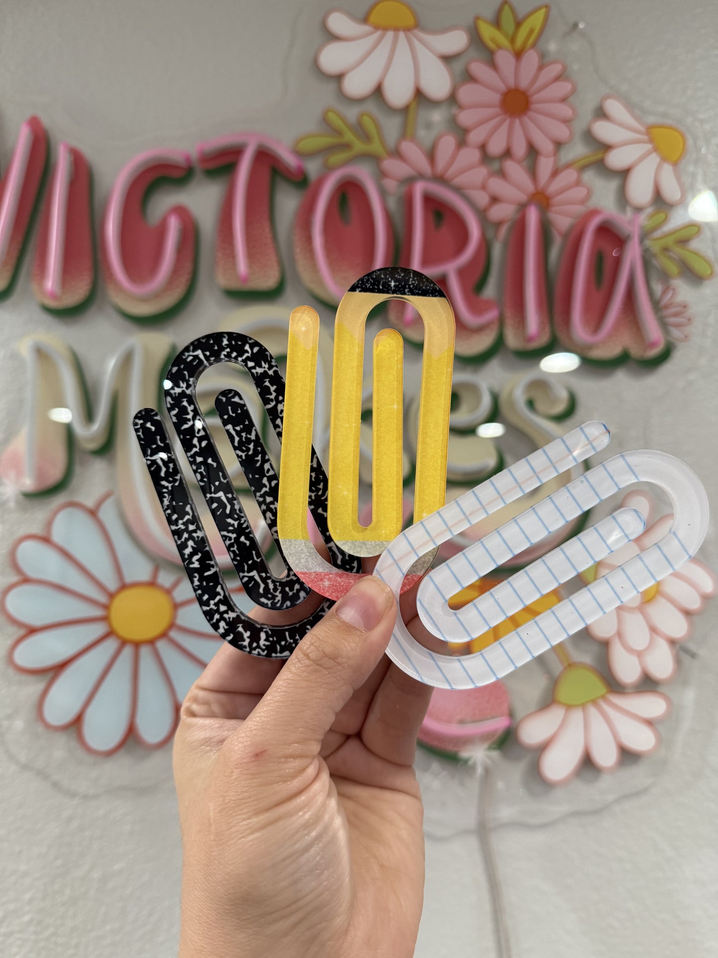 Teacher paperclip bookmarks