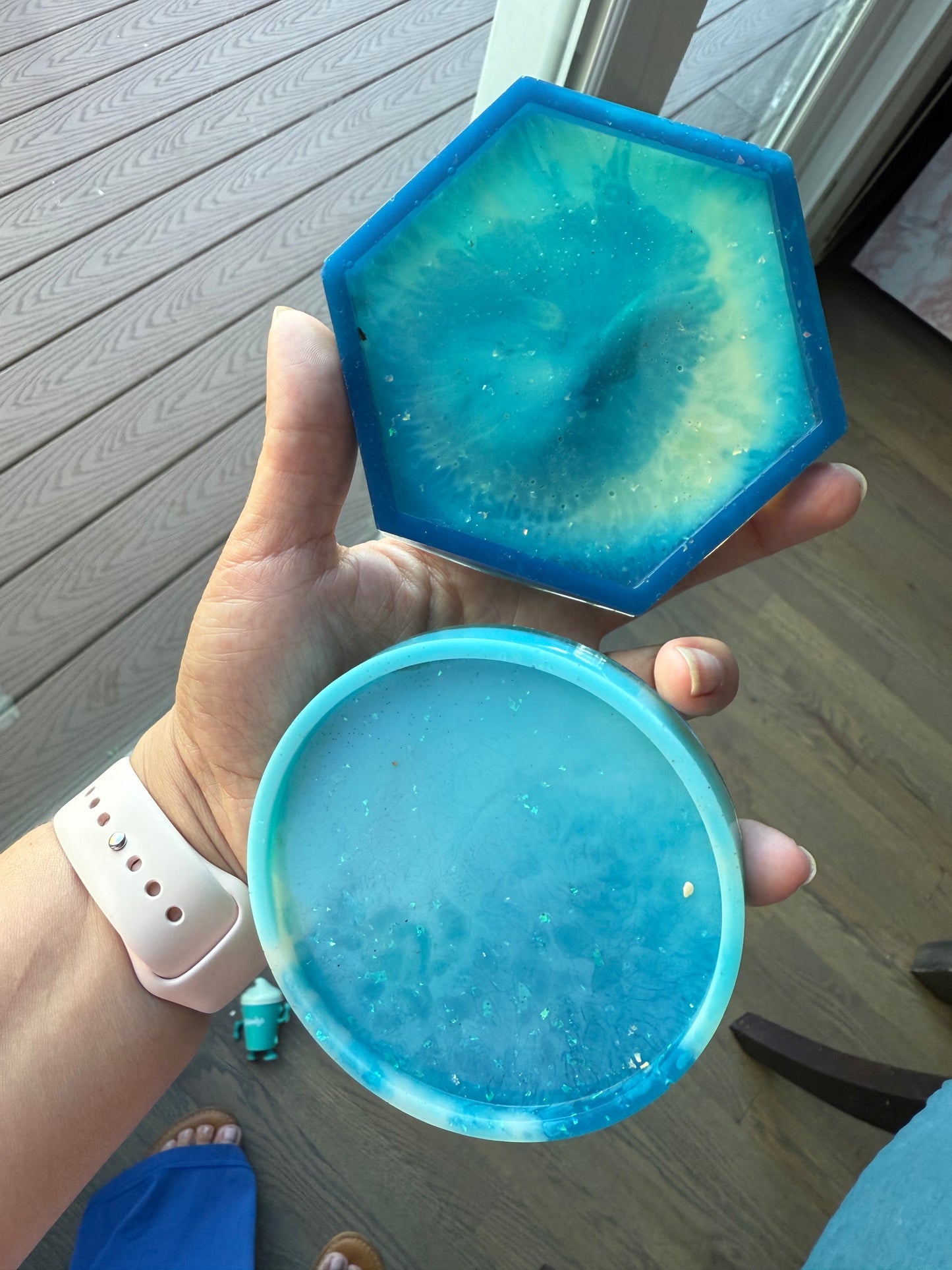 Custom resin coasters (set of 6)
