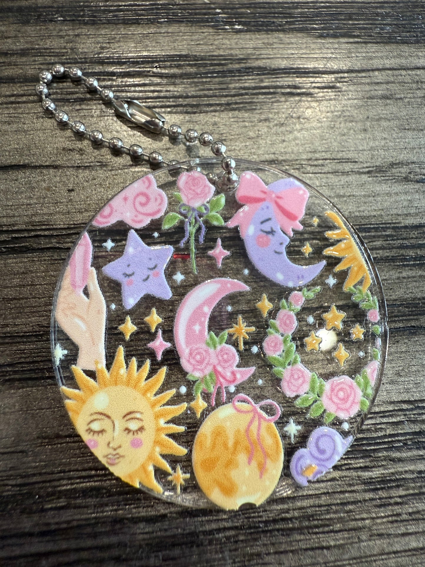 Pastel celestial keychain