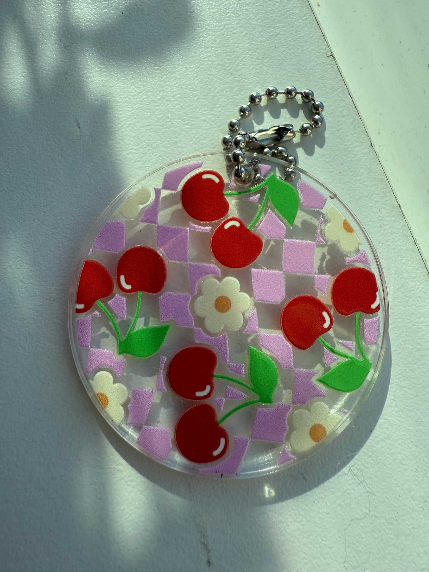 Cherry checks keychain