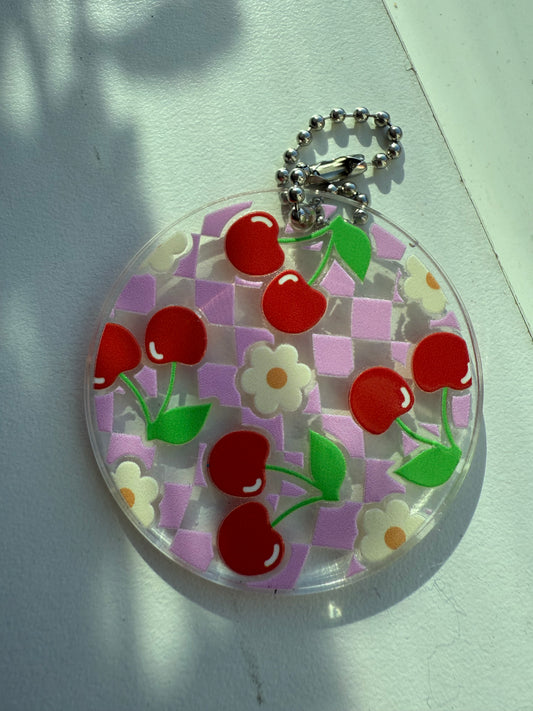 Cherry checks keychain