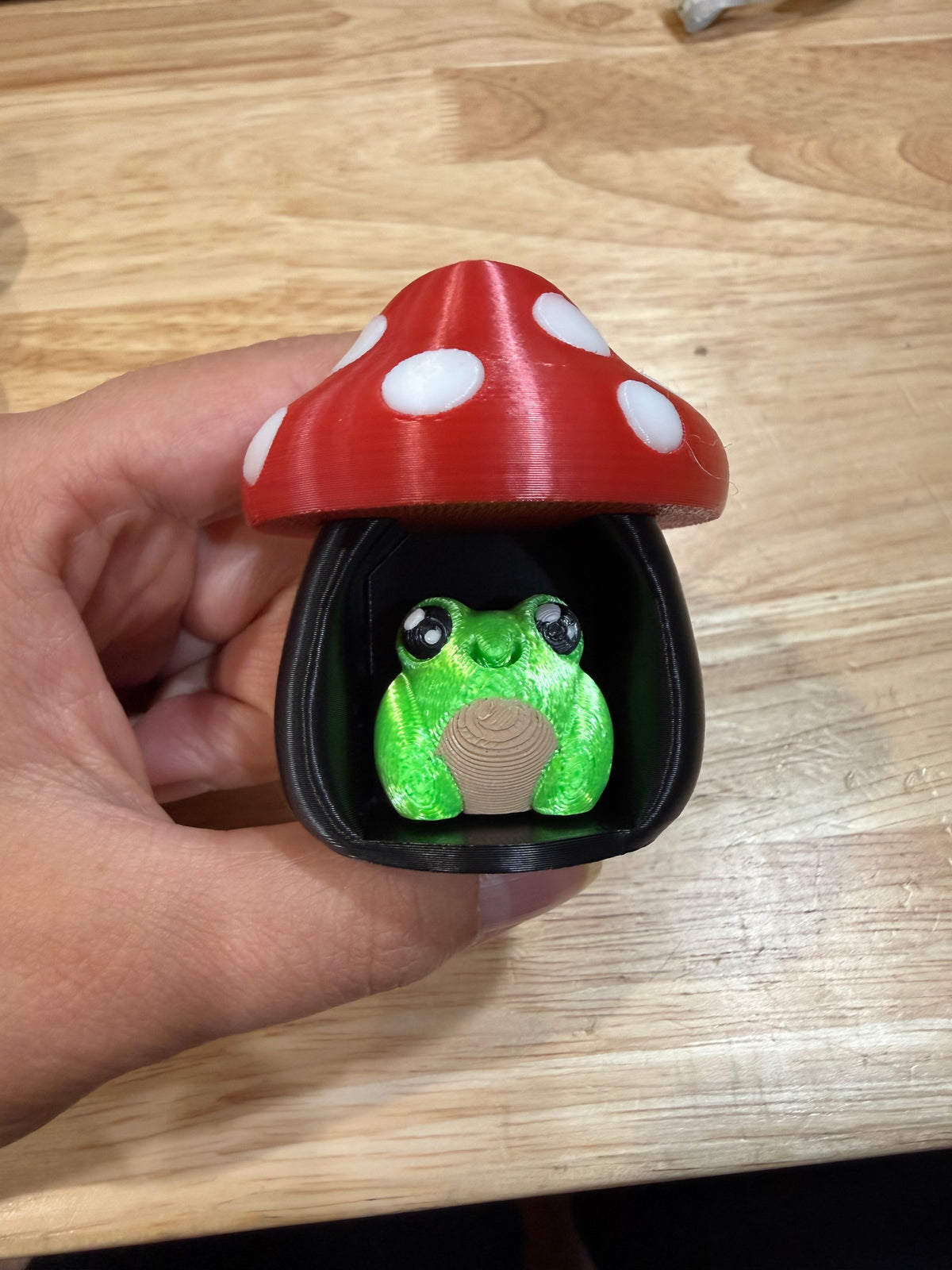 Red mushroom black