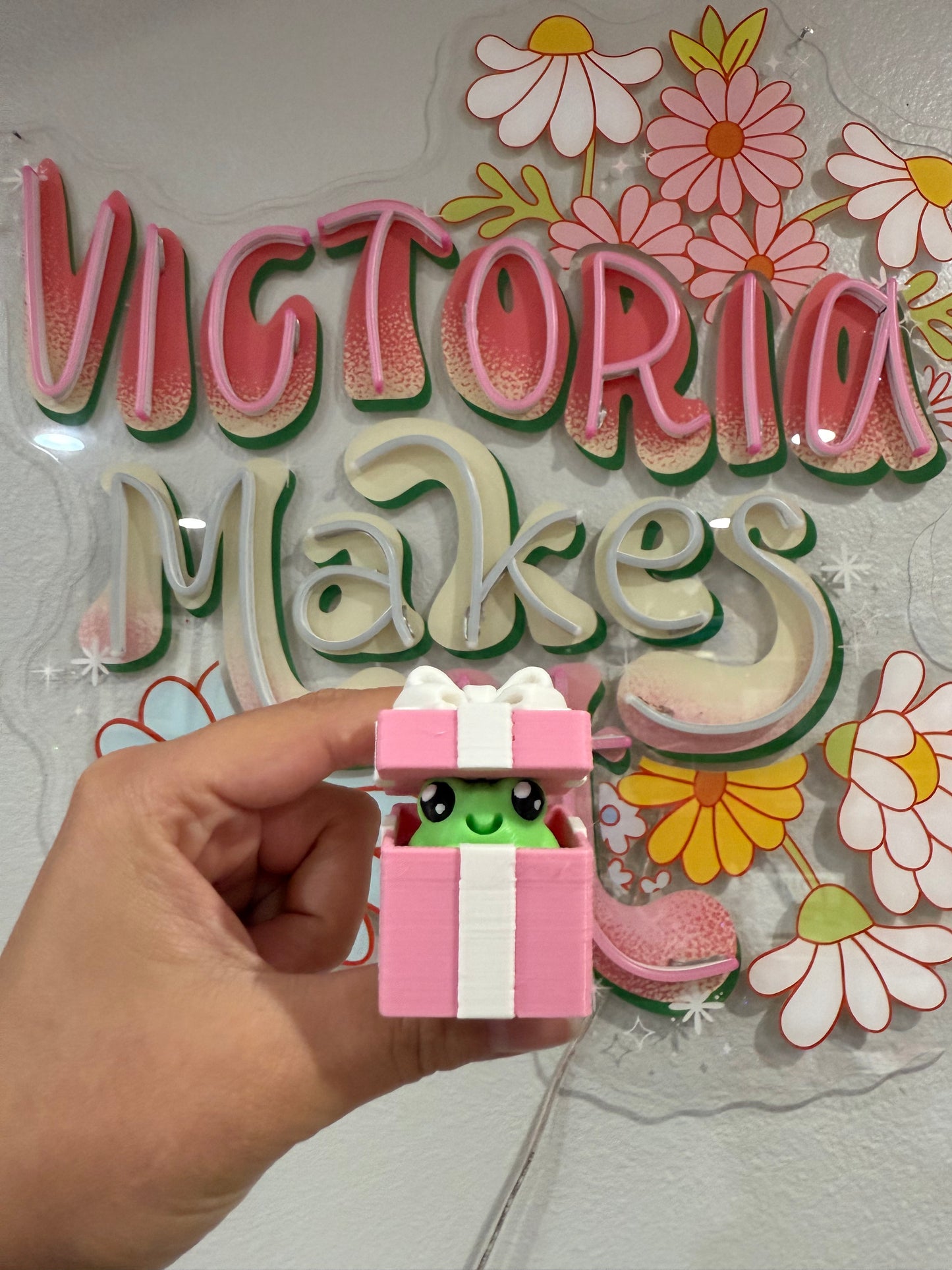 Pink Frog Christmas clicker