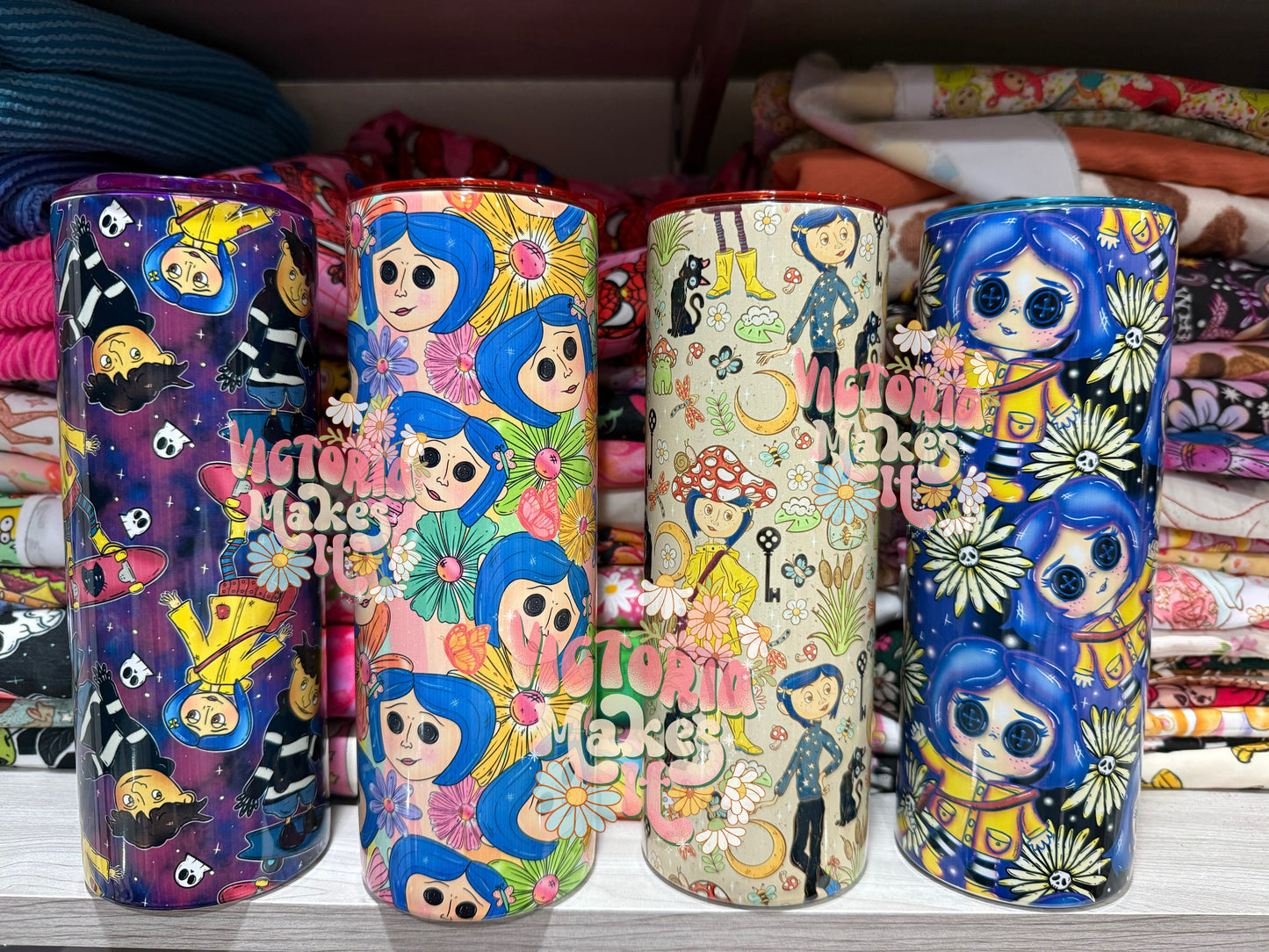Floral skulls Coraline