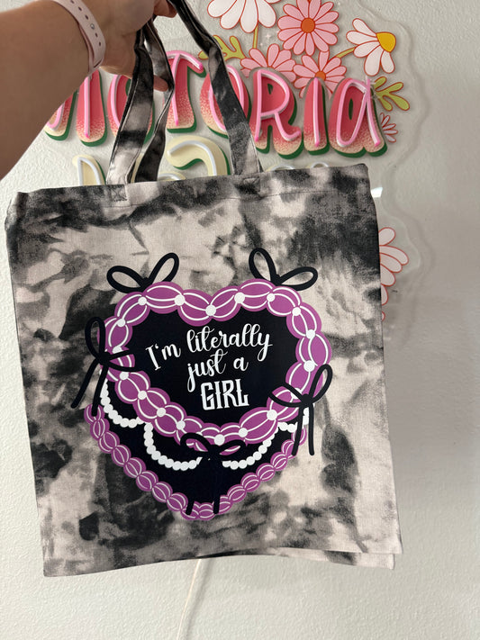 I’m just a girl tote bag