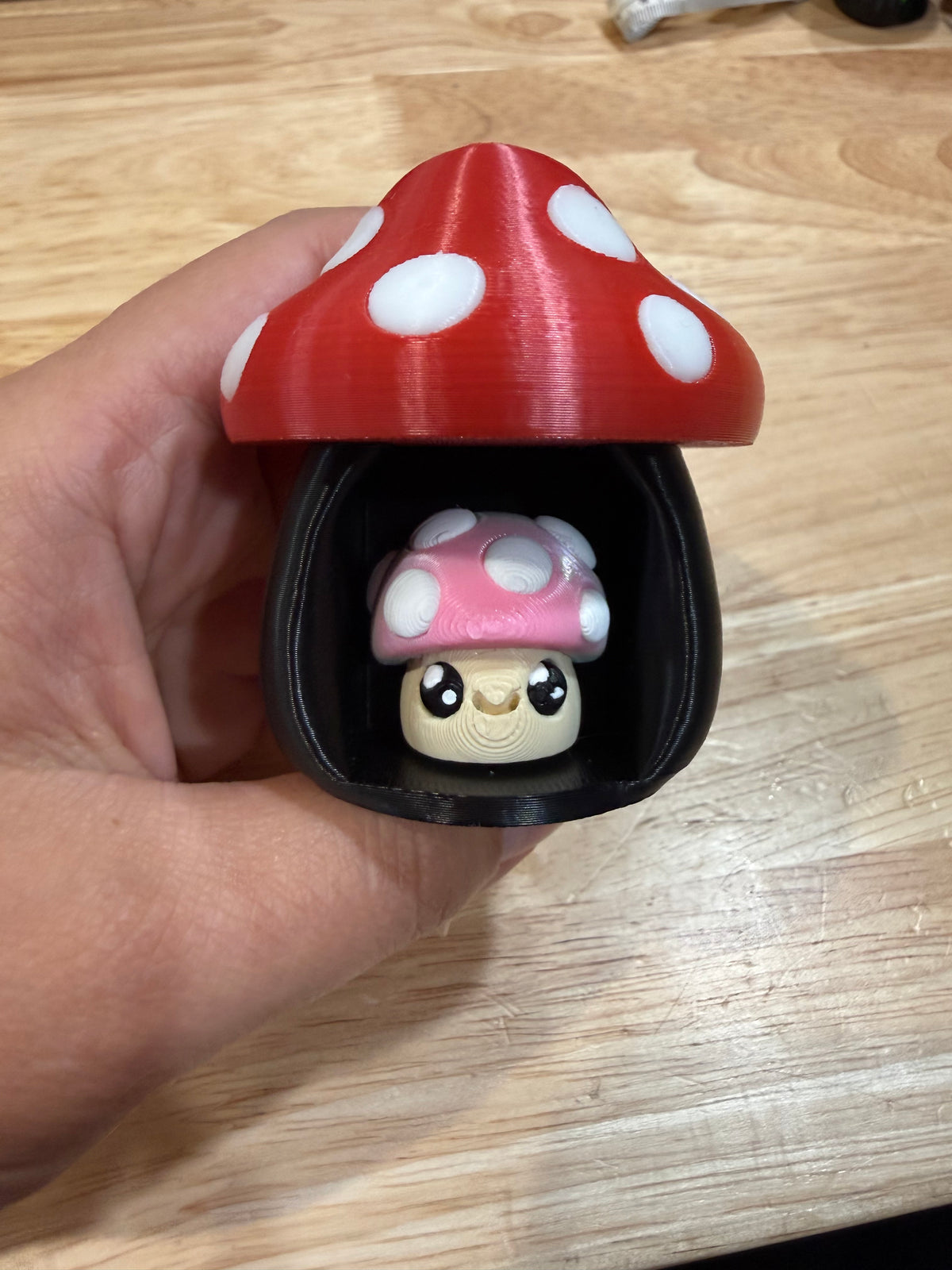 Red mushroom black