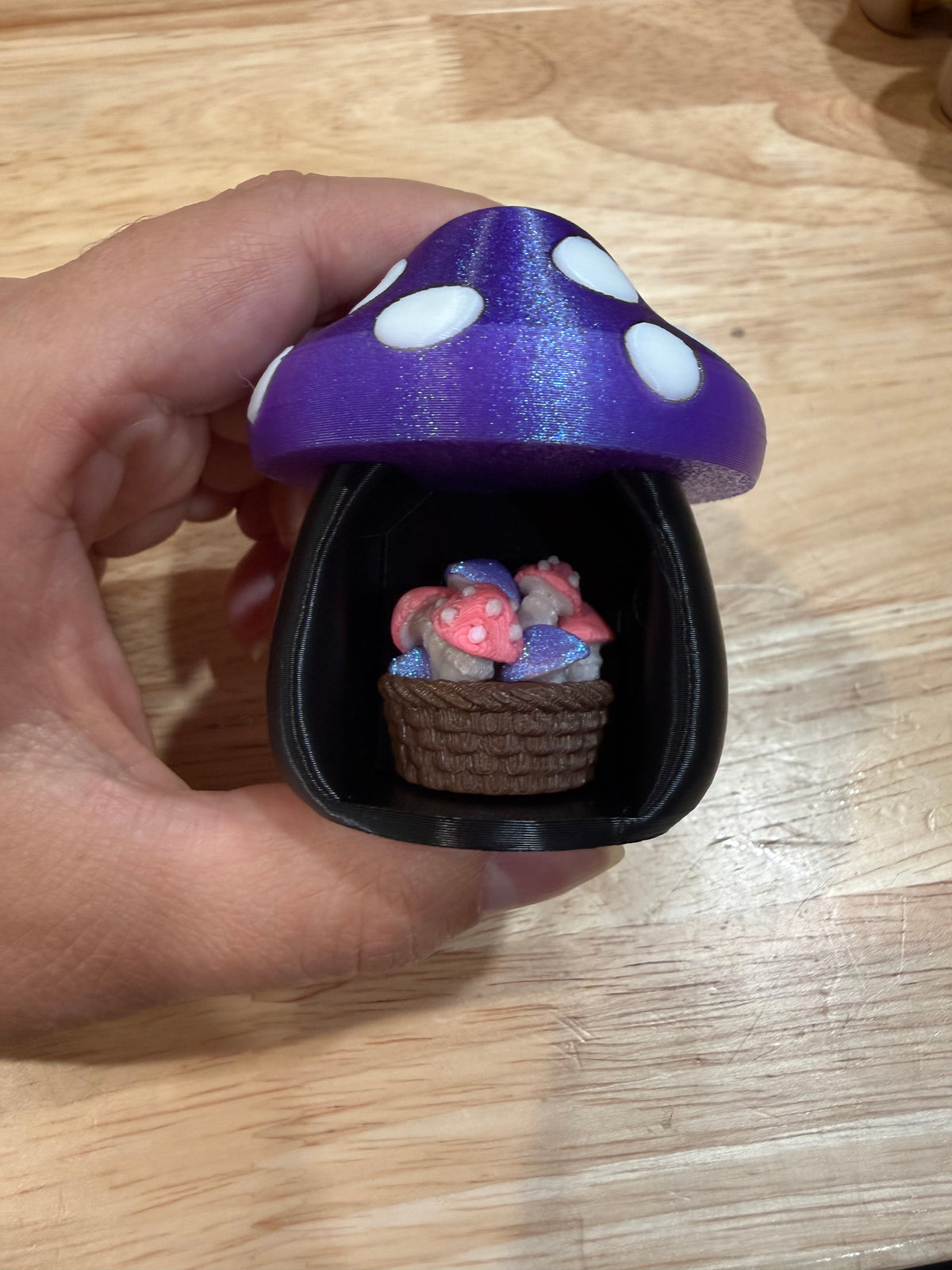 Purple mushroom black