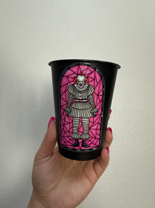 Pink clown cold cup