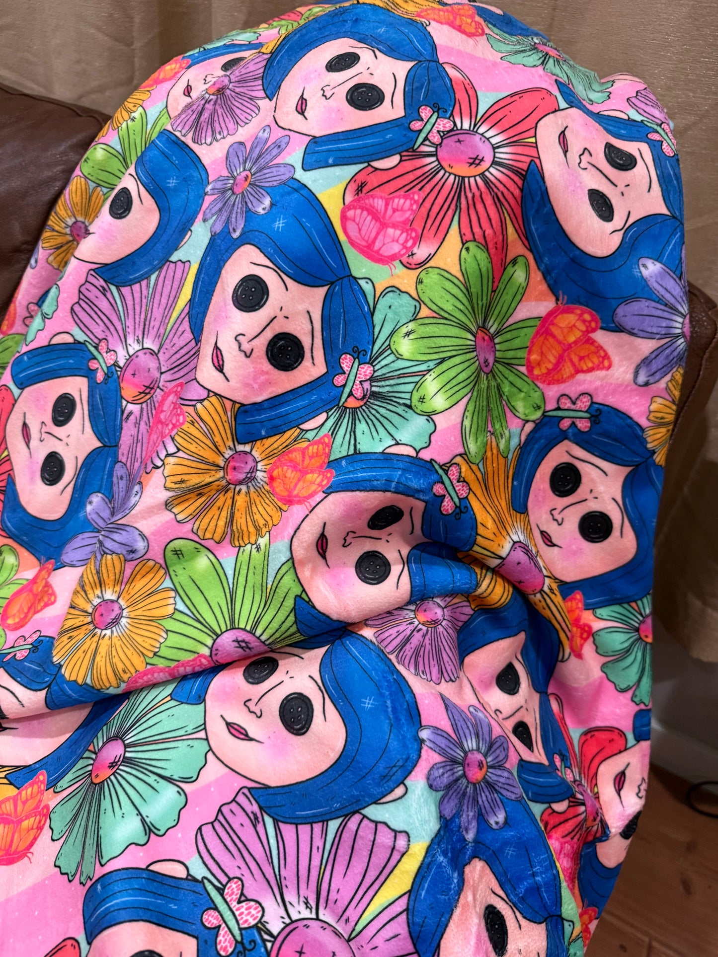 Coraline floral blanket