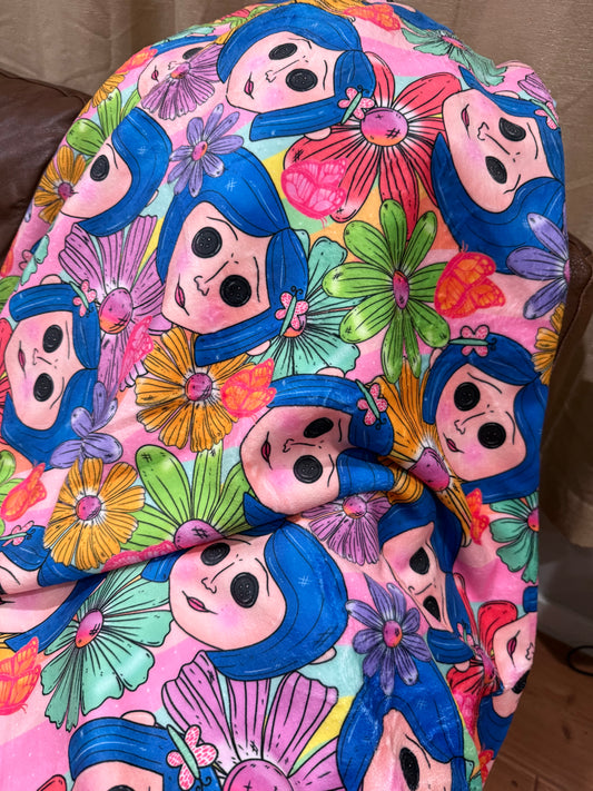 Coraline floral blanket