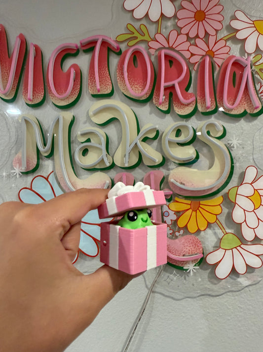 Pink Frog Christmas clicker