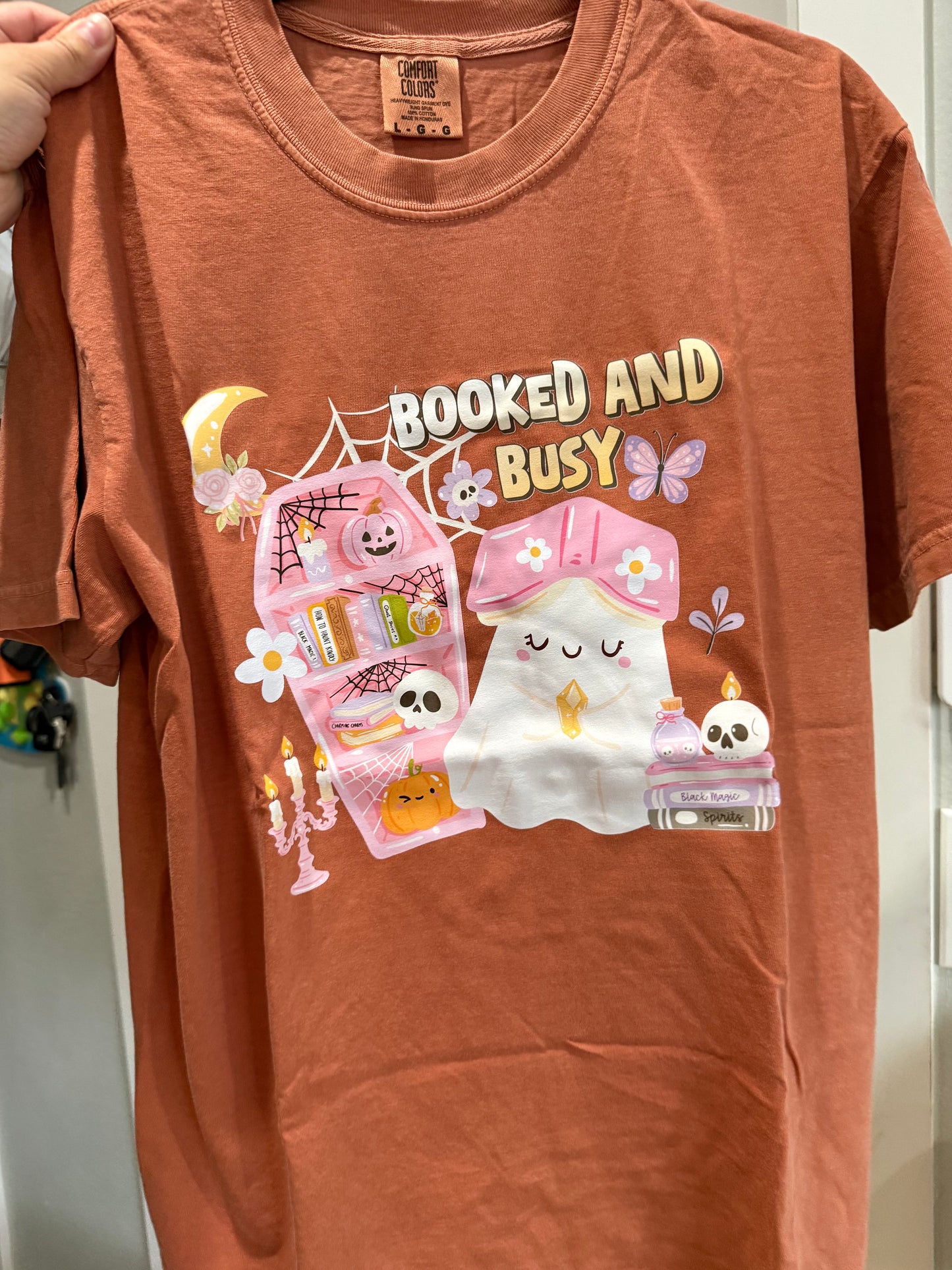 Booked and busy tee
