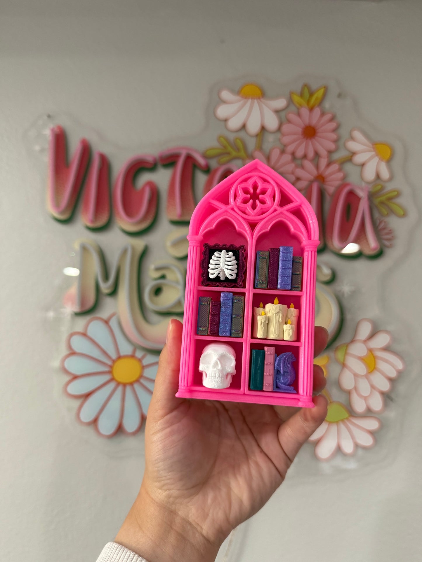 Hot pink gothic clicker large