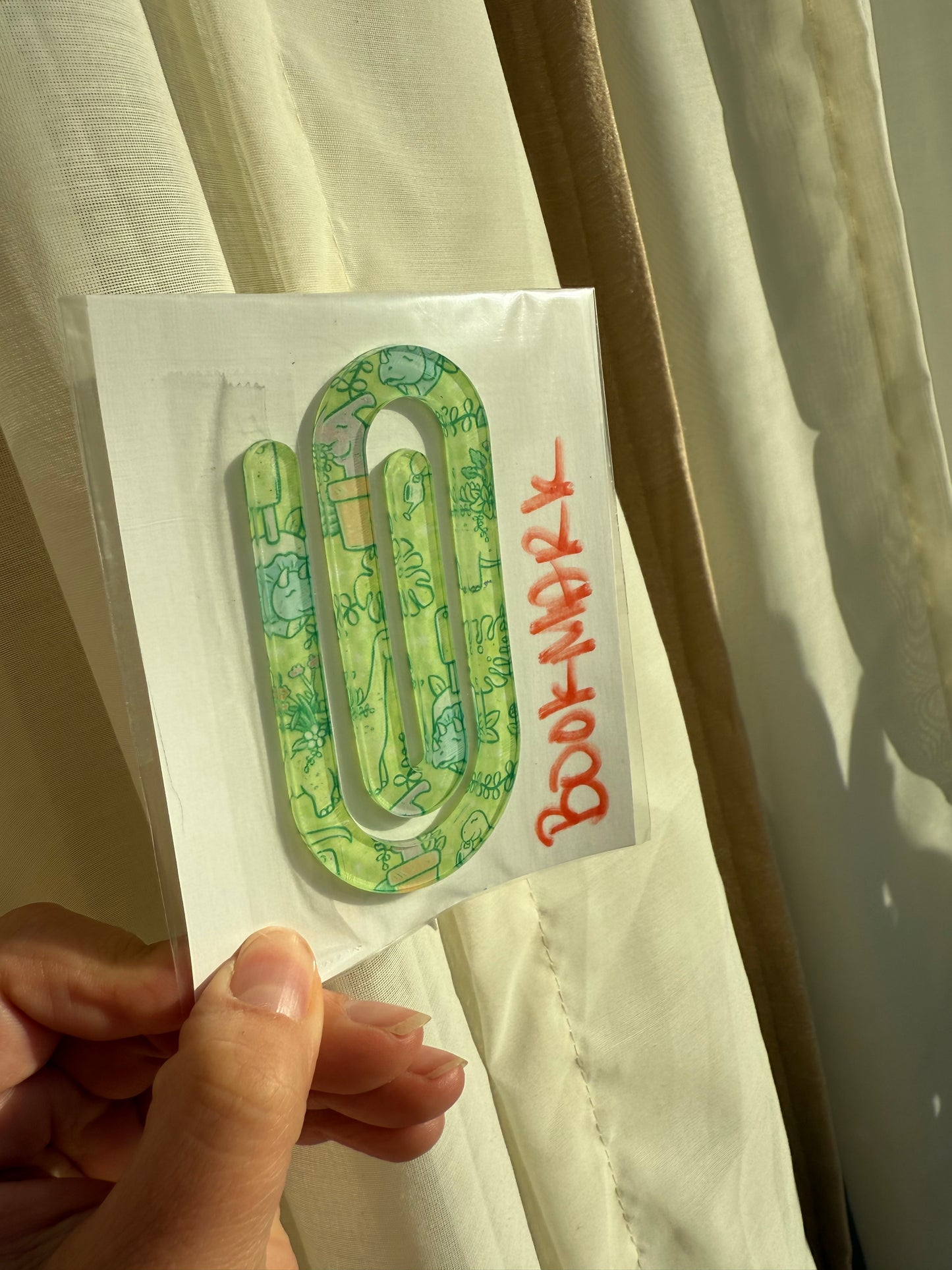 Dino plants bookmark