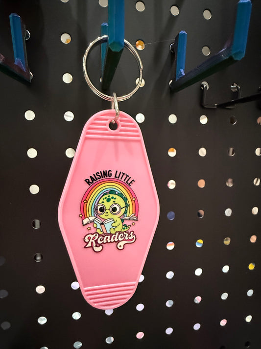 Raising readers keychain