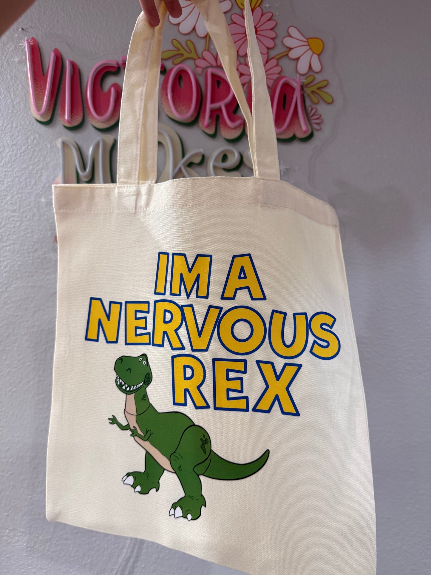 Nervous Rex tote bag