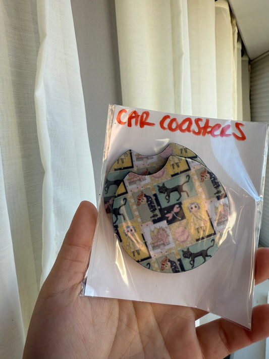 Patchwork Coraline coasters