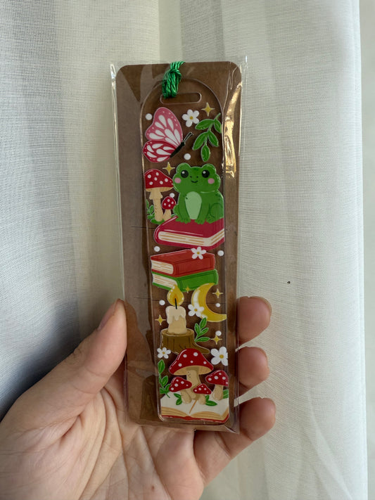 Books & frogs bookmarks