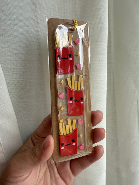French fries acrylic bookmark