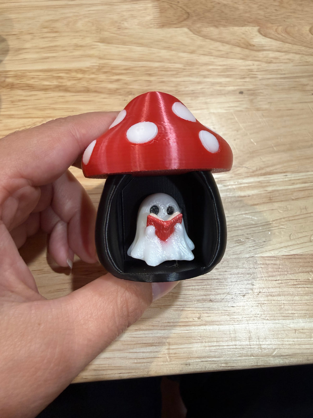 Red mushroom black