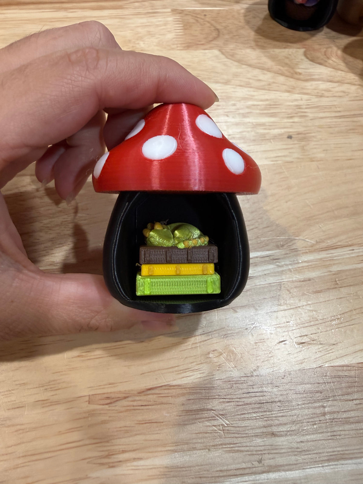 Red mushroom black