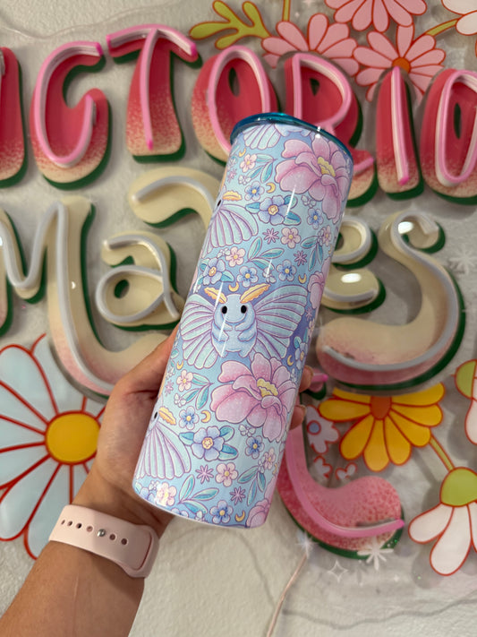 Pastel moth tumbler