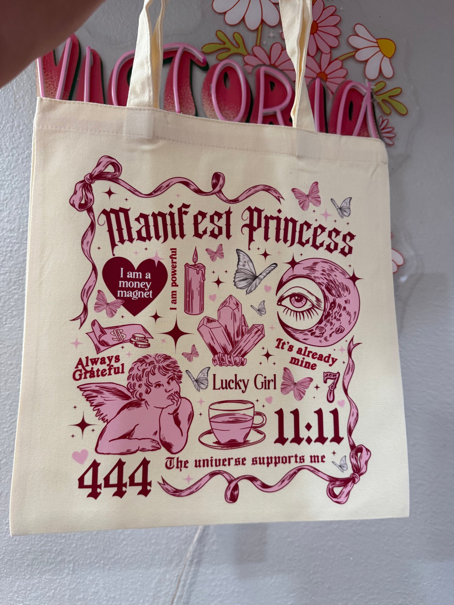 Manifest princess tote bag