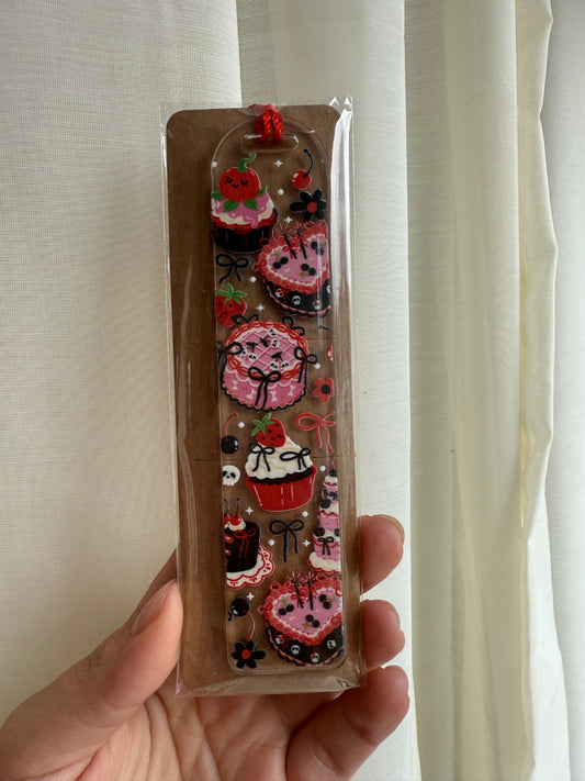Goth cakes acrylic bookmark