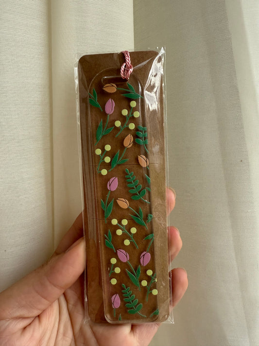 Tulips acrylic bookmark