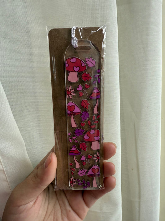 Warm mushies acrylic bookmark