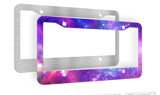 Custom license plate frame