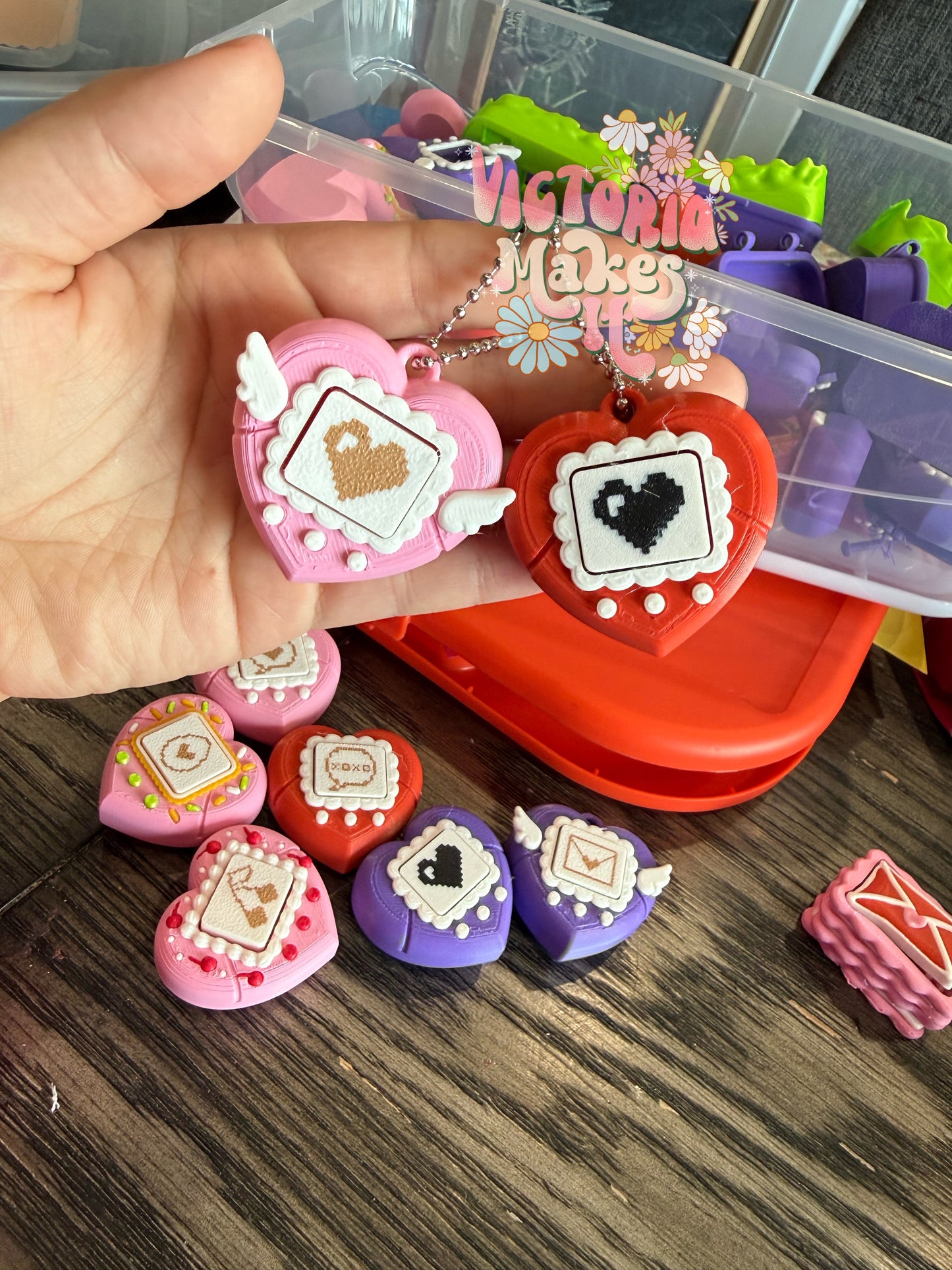 Heart shaped clickers not keychain