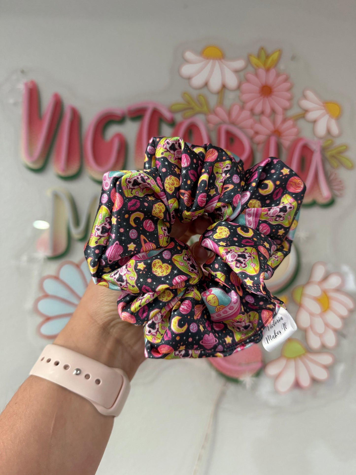 UFO cow scrunchie