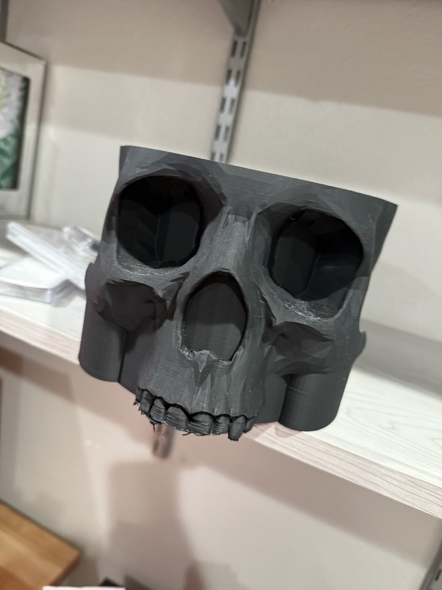 Half skull planter