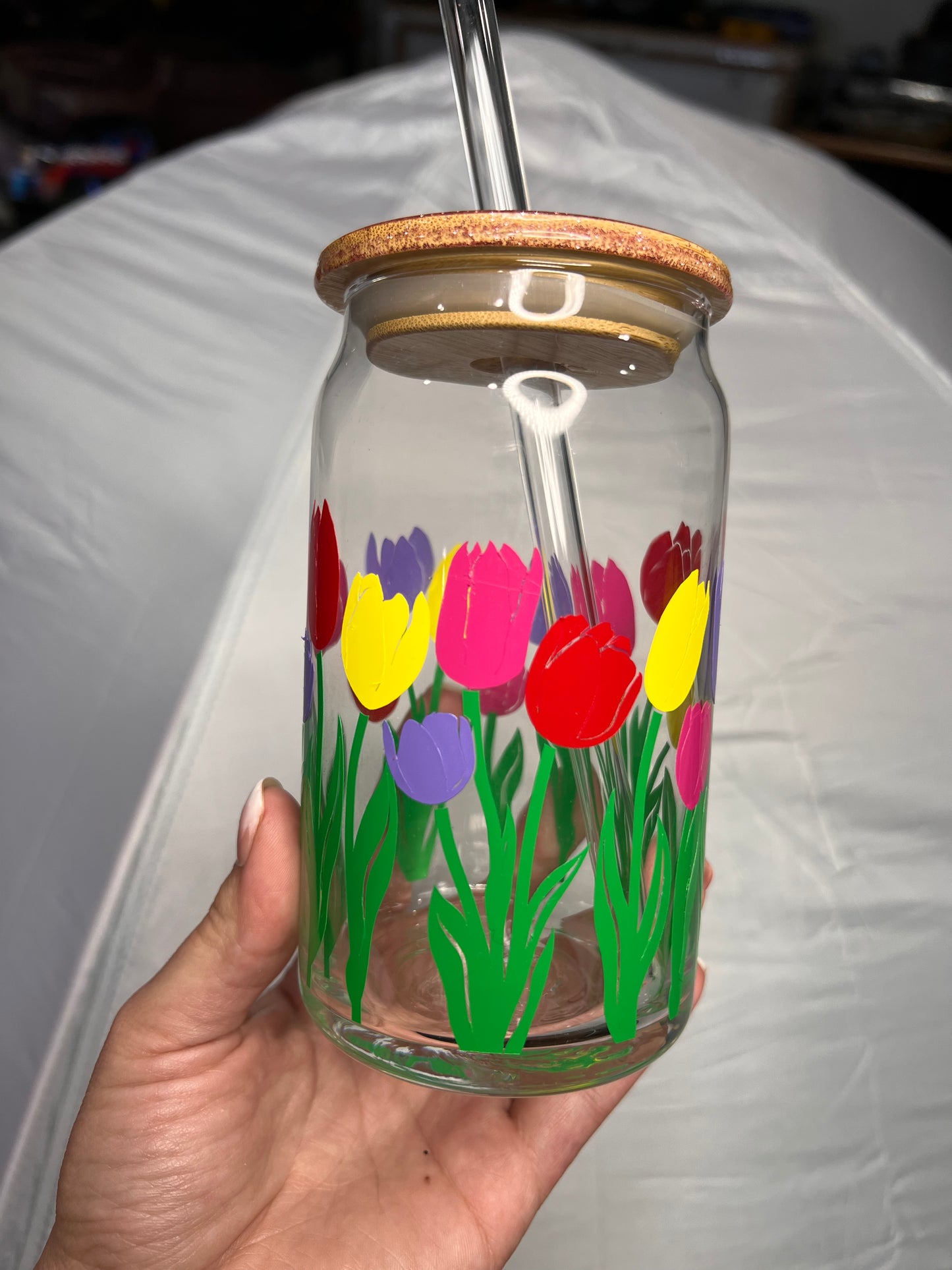 Tulip glass can